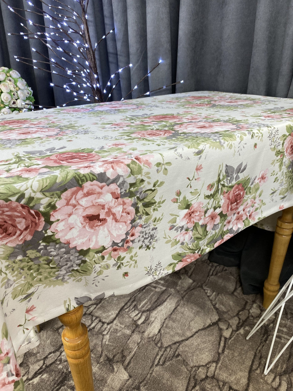 Linen waterproof tablecloth with Teflon, Geometry collection, luxury quality (custom or standard size)