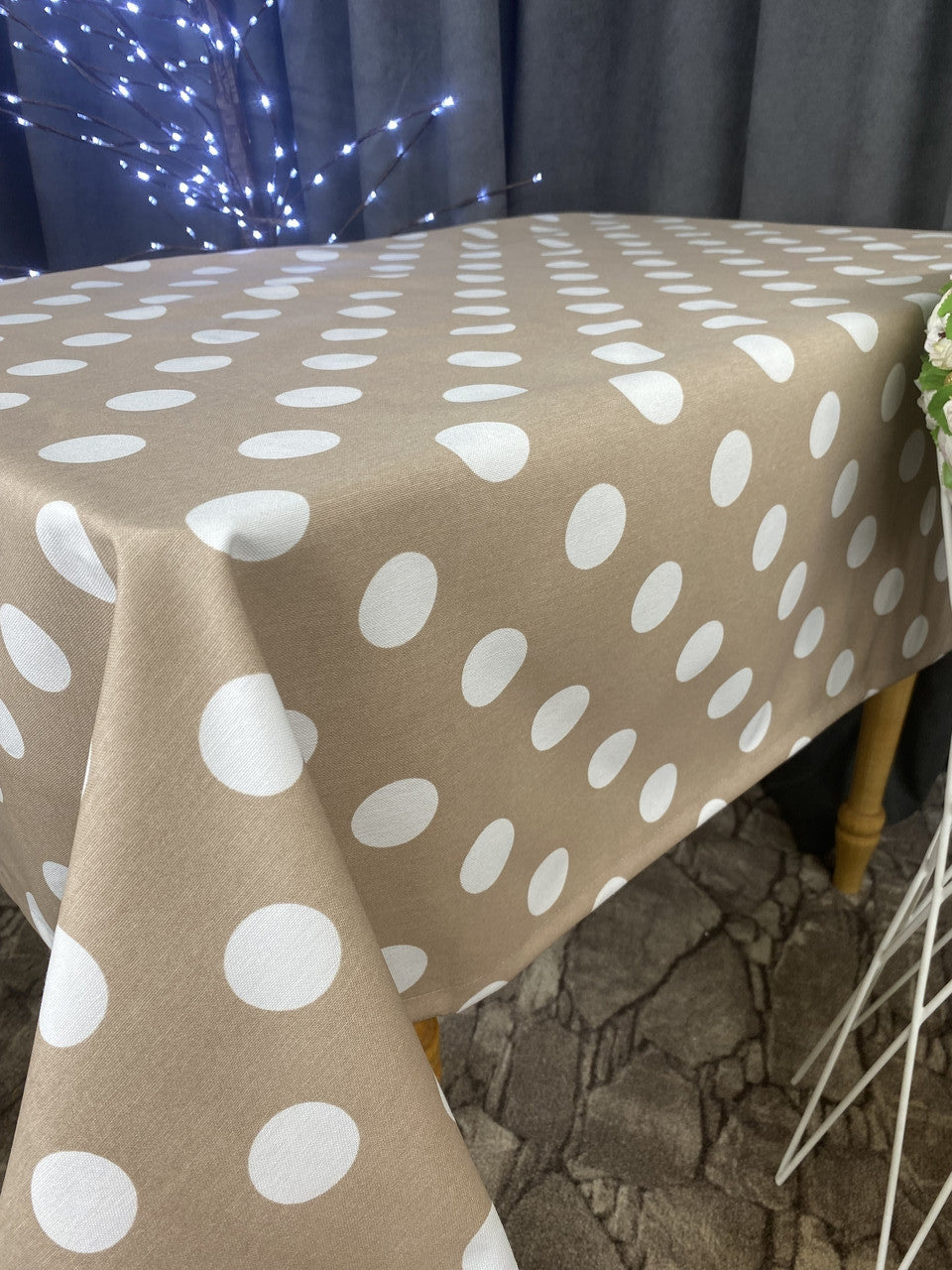 Linen waterproof tablecloth with Teflon, Geometry collection, luxury quality (custom or standard size)
