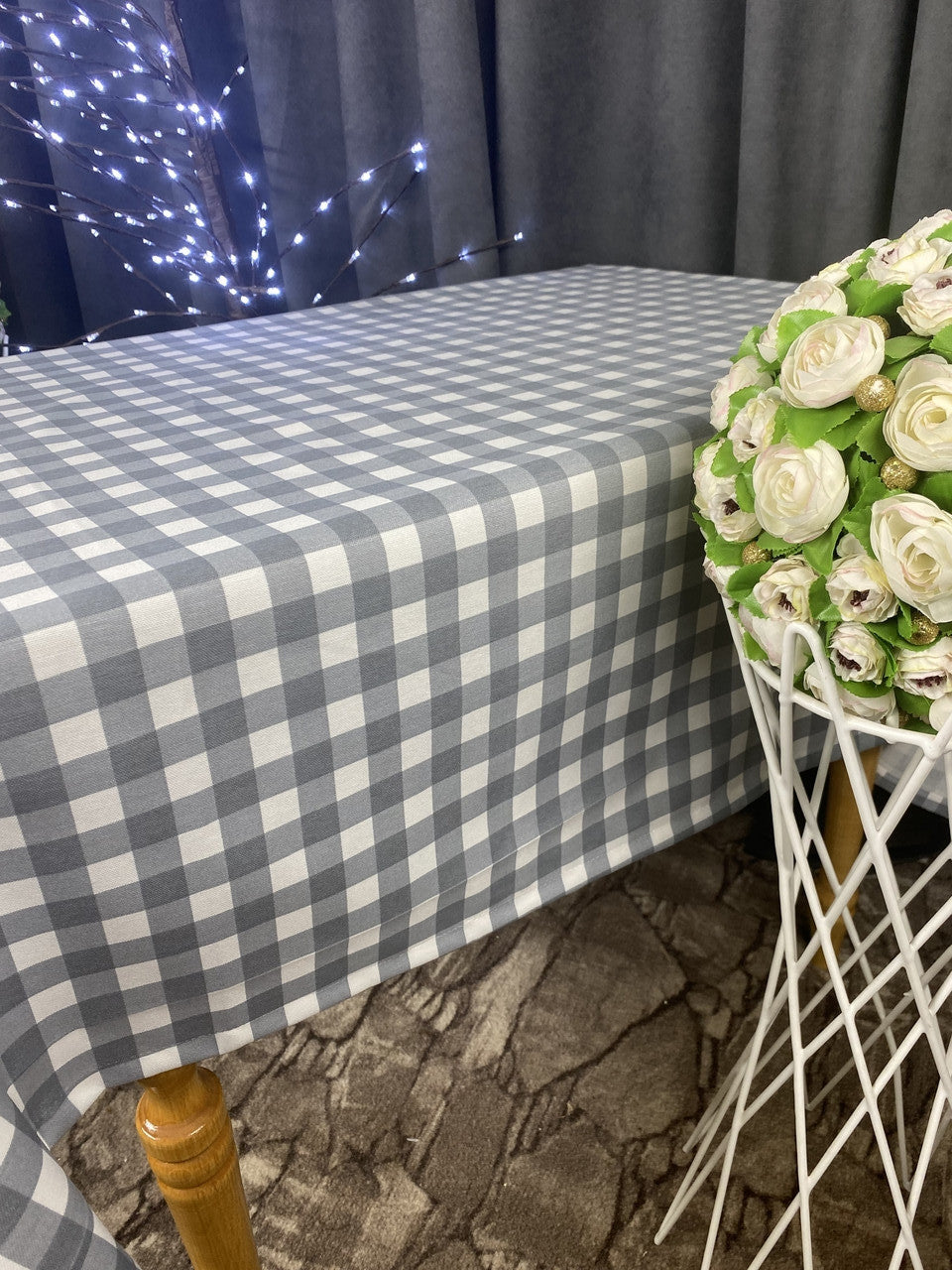 Linen waterproof tablecloth with Teflon, Geometry collection, luxury quality (custom or standard size)