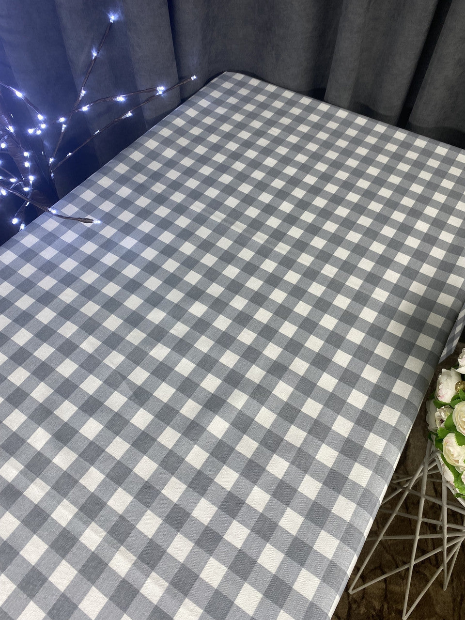Linen waterproof tablecloth with Teflon, Geometry collection, luxury quality (custom or standard size)