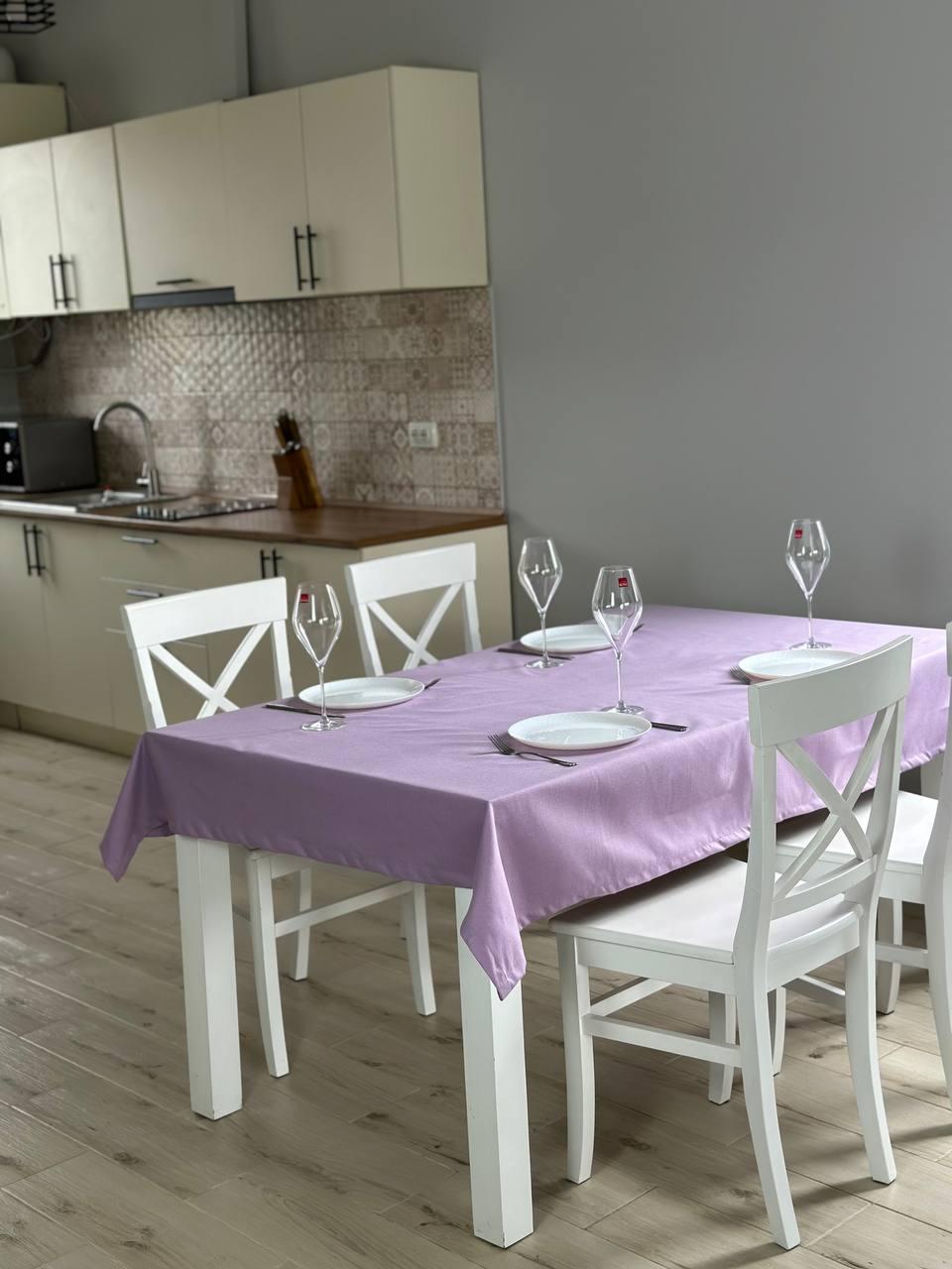 Linen waterproof tablecloth with Teflon, Geometry collection, luxury quality (custom or standard size)