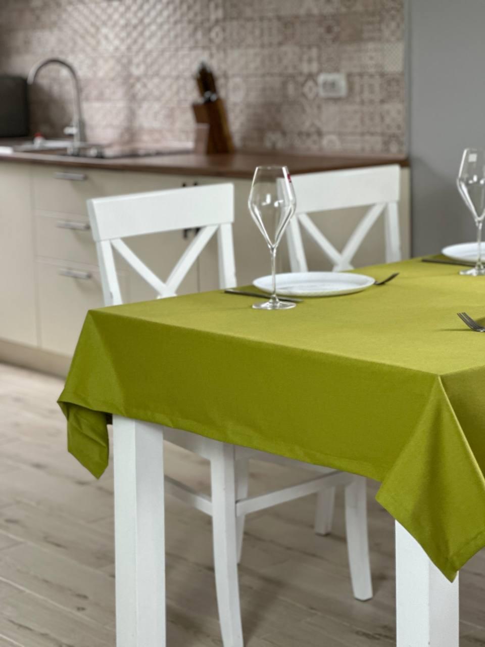 Linen waterproof tablecloth with Teflon, Geometry collection, luxury quality (custom or standard size)