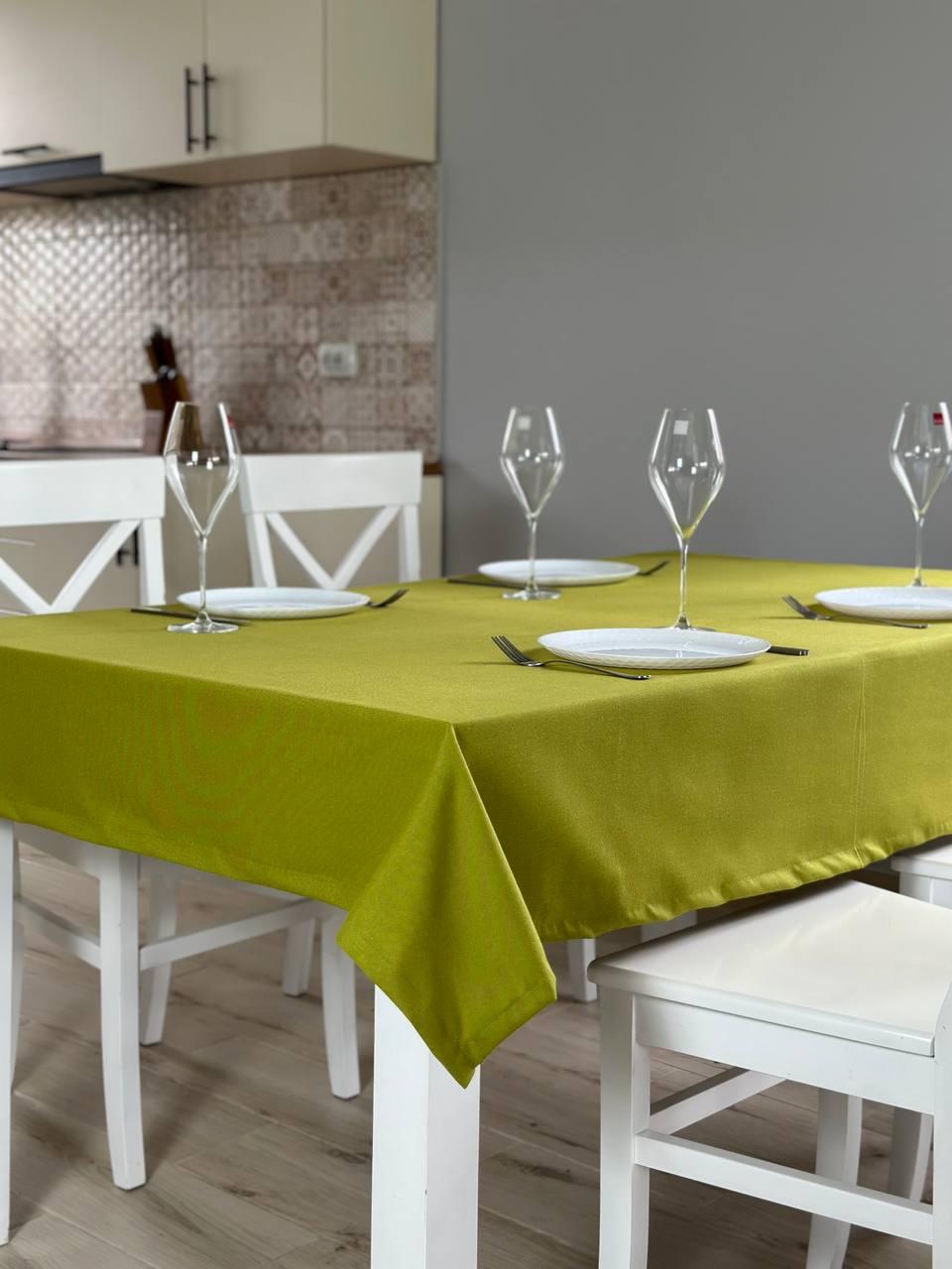 Linen waterproof tablecloth with Teflon, Geometry collection, luxury quality (custom or standard size)
