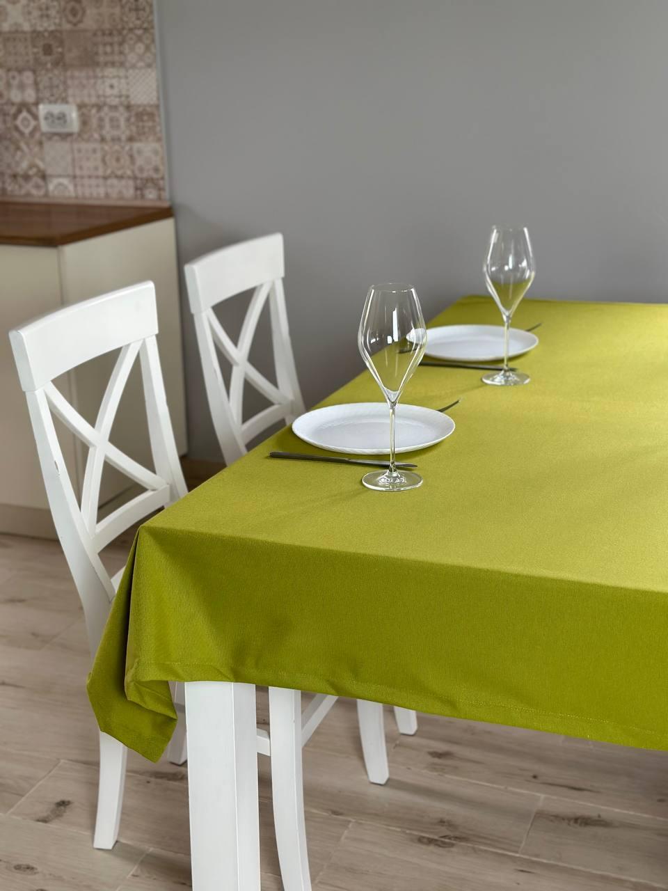 Linen waterproof tablecloth with Teflon, Geometry collection, luxury quality (custom or standard size)
