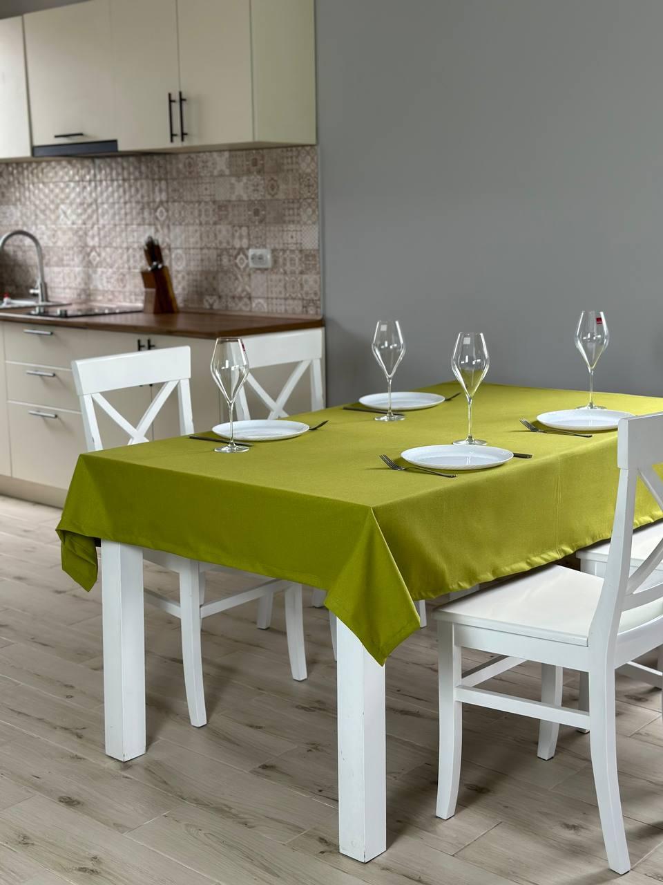 Linen waterproof tablecloth with Teflon, Geometry collection, luxury quality (custom or standard size)