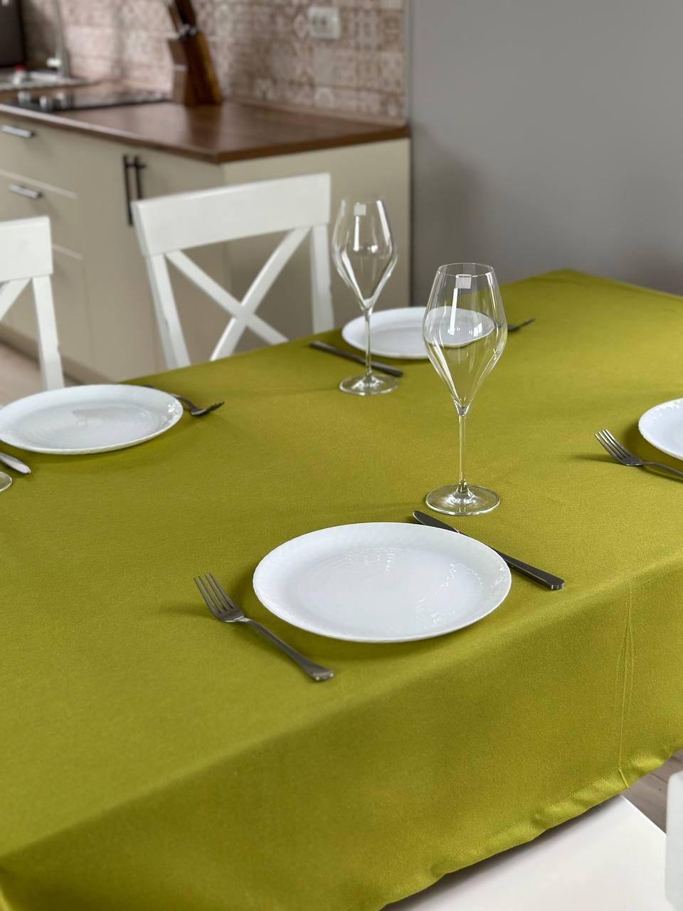 Linen waterproof tablecloth with Teflon, Geometry collection, luxury quality (custom or standard size)