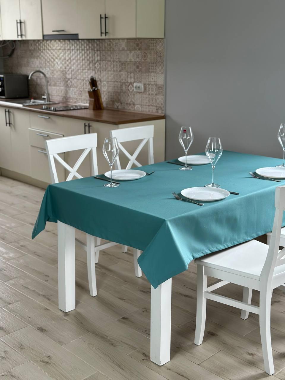 Linen waterproof tablecloth with Teflon, Geometry collection, luxury quality (custom or standard size)