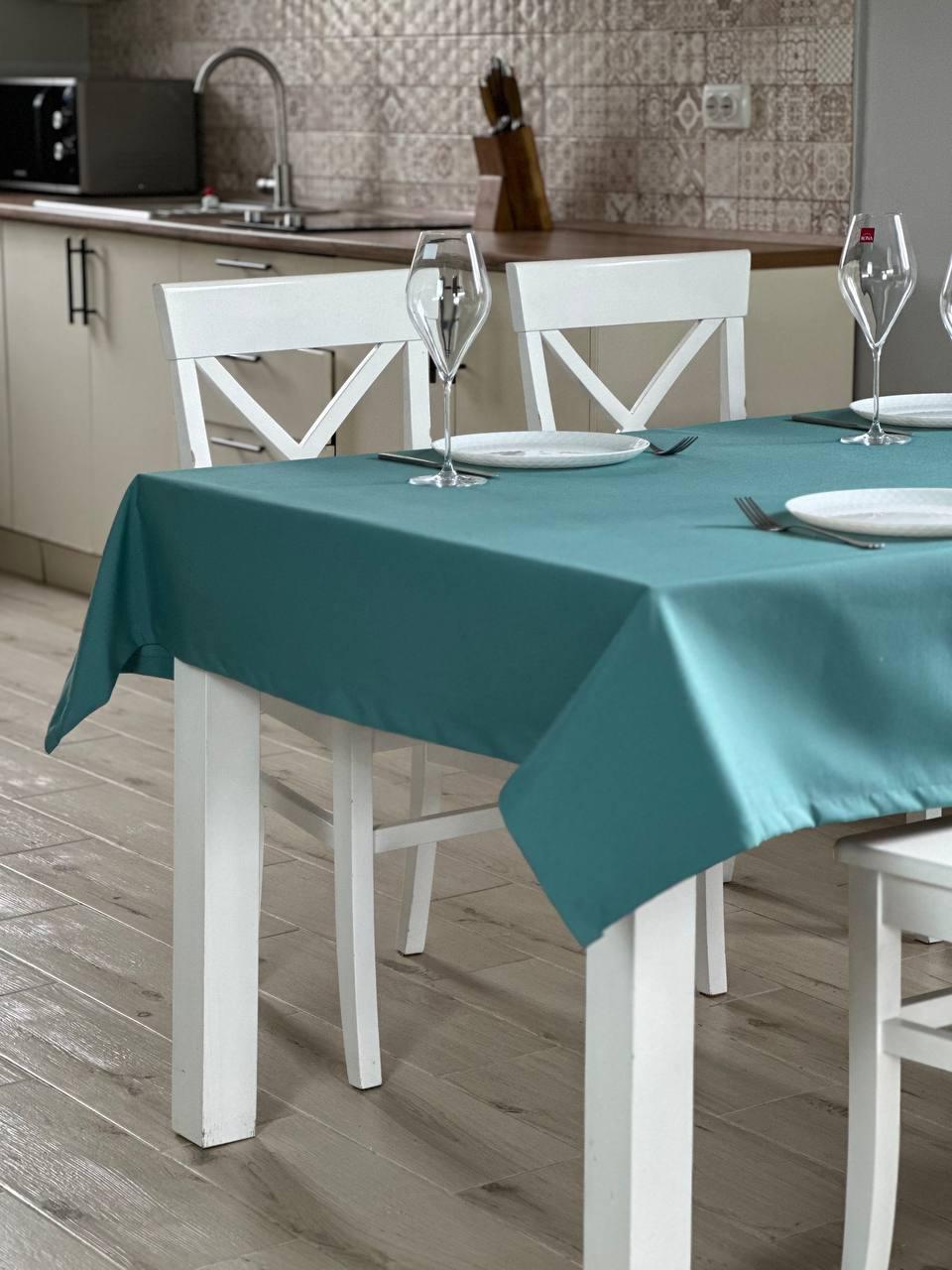 Linen waterproof tablecloth with Teflon, Geometry collection, luxury quality (custom or standard size)