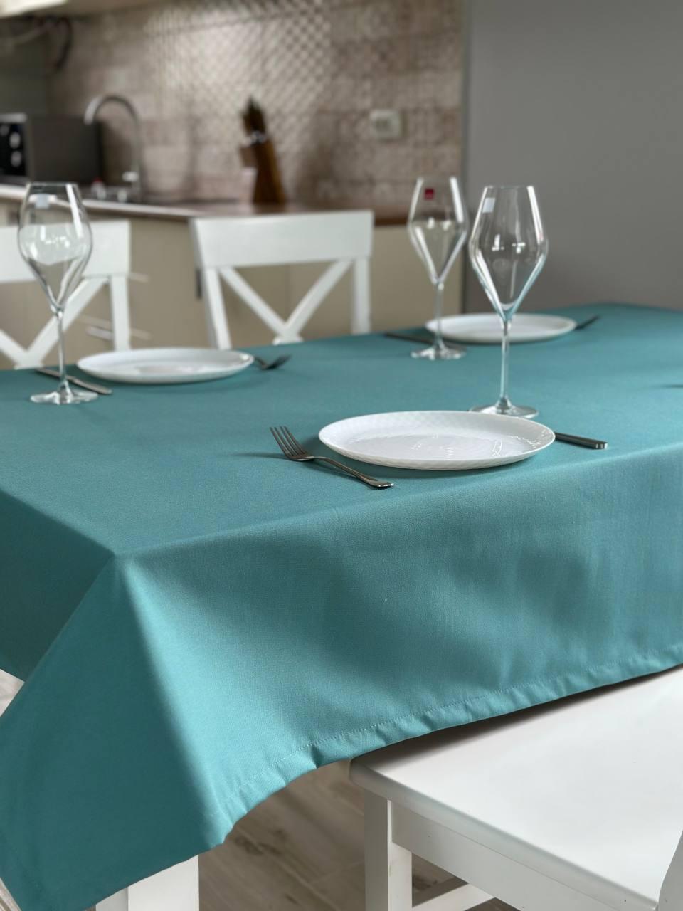 Linen waterproof tablecloth with Teflon, Geometry collection, luxury quality (custom or standard size)