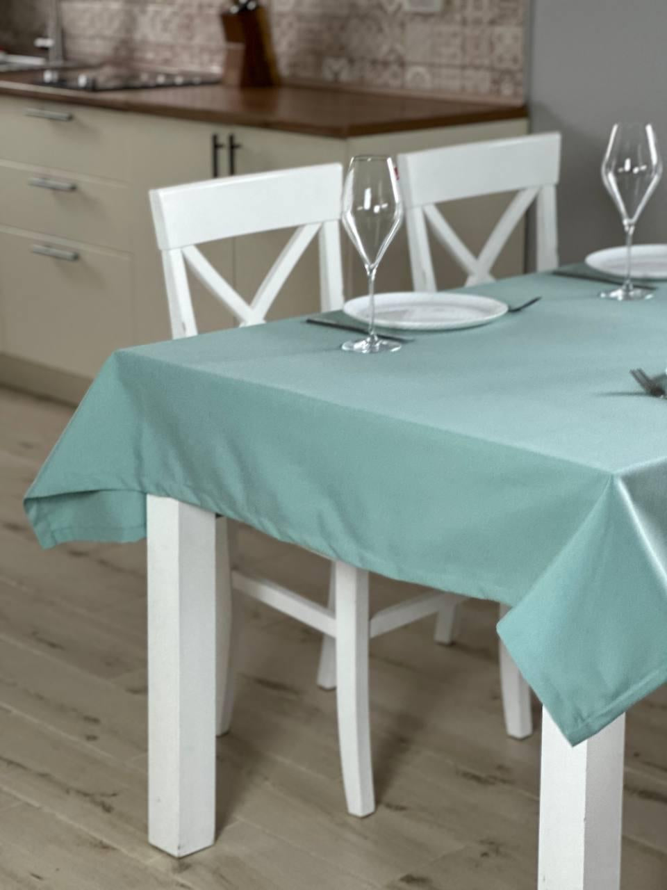 Linen waterproof tablecloth with Teflon, Geometry collection, luxury quality (custom or standard size)