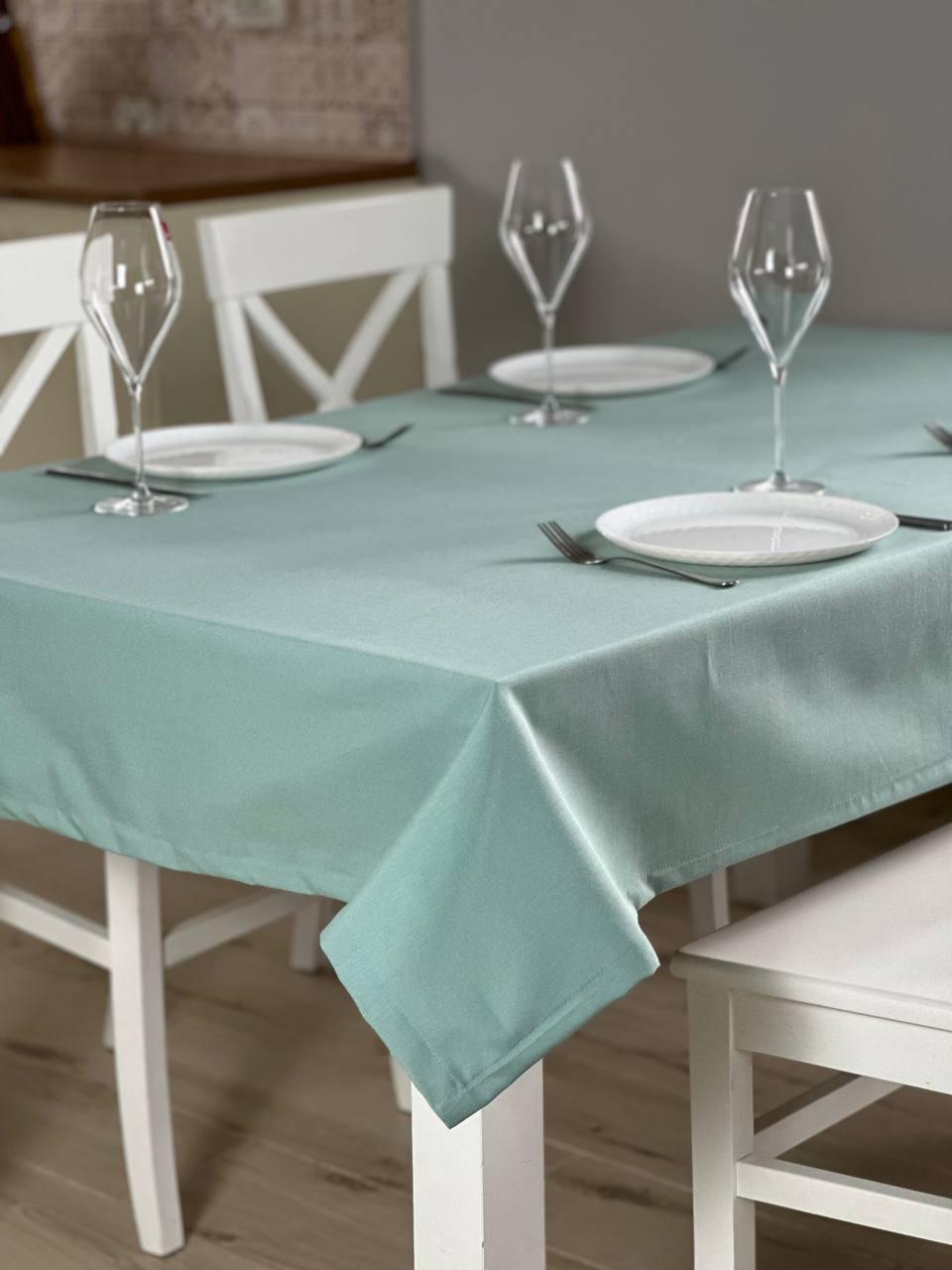 Linen waterproof tablecloth with Teflon, Geometry collection, luxury quality (custom or standard size)