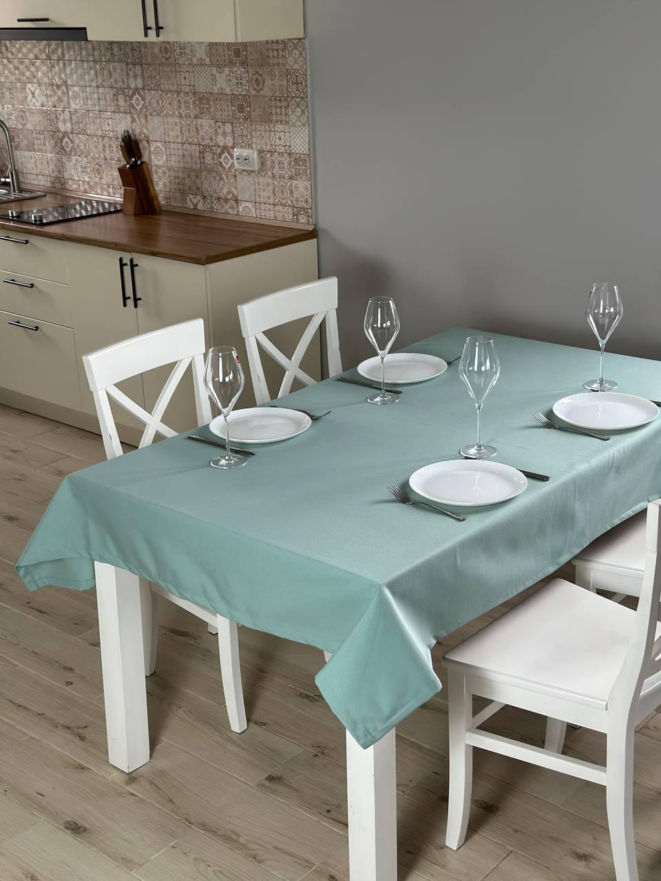 Linen waterproof tablecloth with Teflon, Geometry collection, luxury quality (custom or standard size)