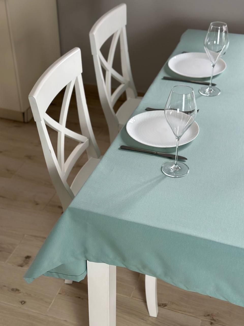 Linen waterproof tablecloth with Teflon, Geometry collection, luxury quality (custom or standard size)