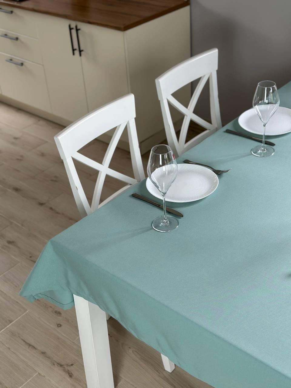 Linen waterproof tablecloth with Teflon, Geometry collection, luxury quality (custom or standard size)