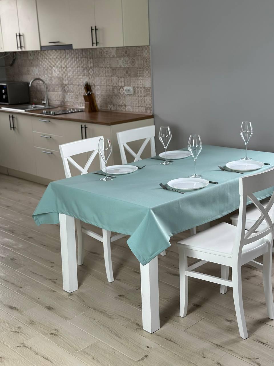 Linen waterproof tablecloth with Teflon, Geometry collection, luxury quality (custom or standard size)