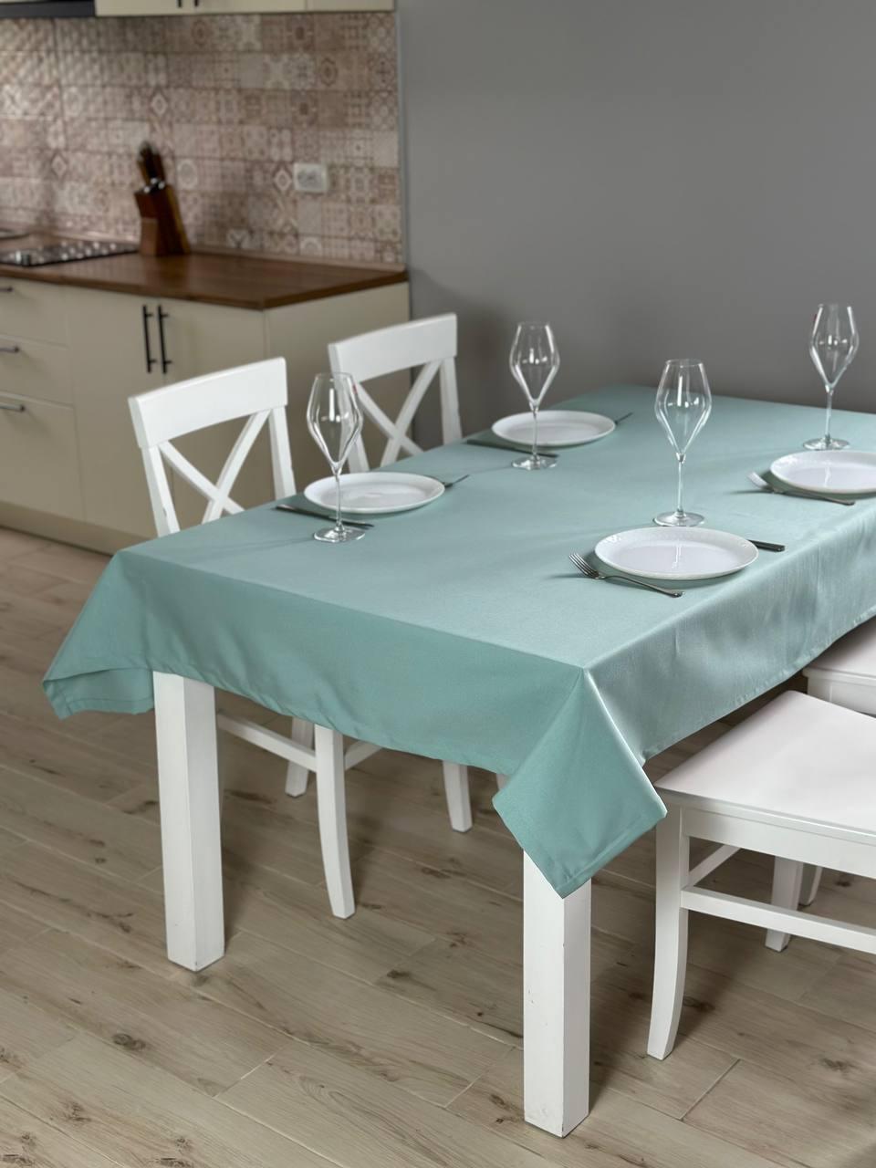 Linen waterproof tablecloth with Teflon, Geometry collection, luxury quality (custom or standard size)
