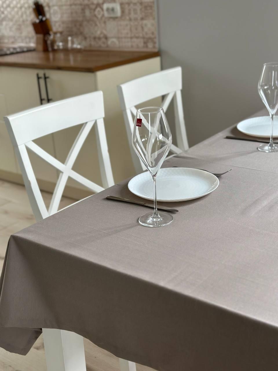 Linen waterproof tablecloth with Teflon, Geometry collection, luxury quality (custom or standard size)