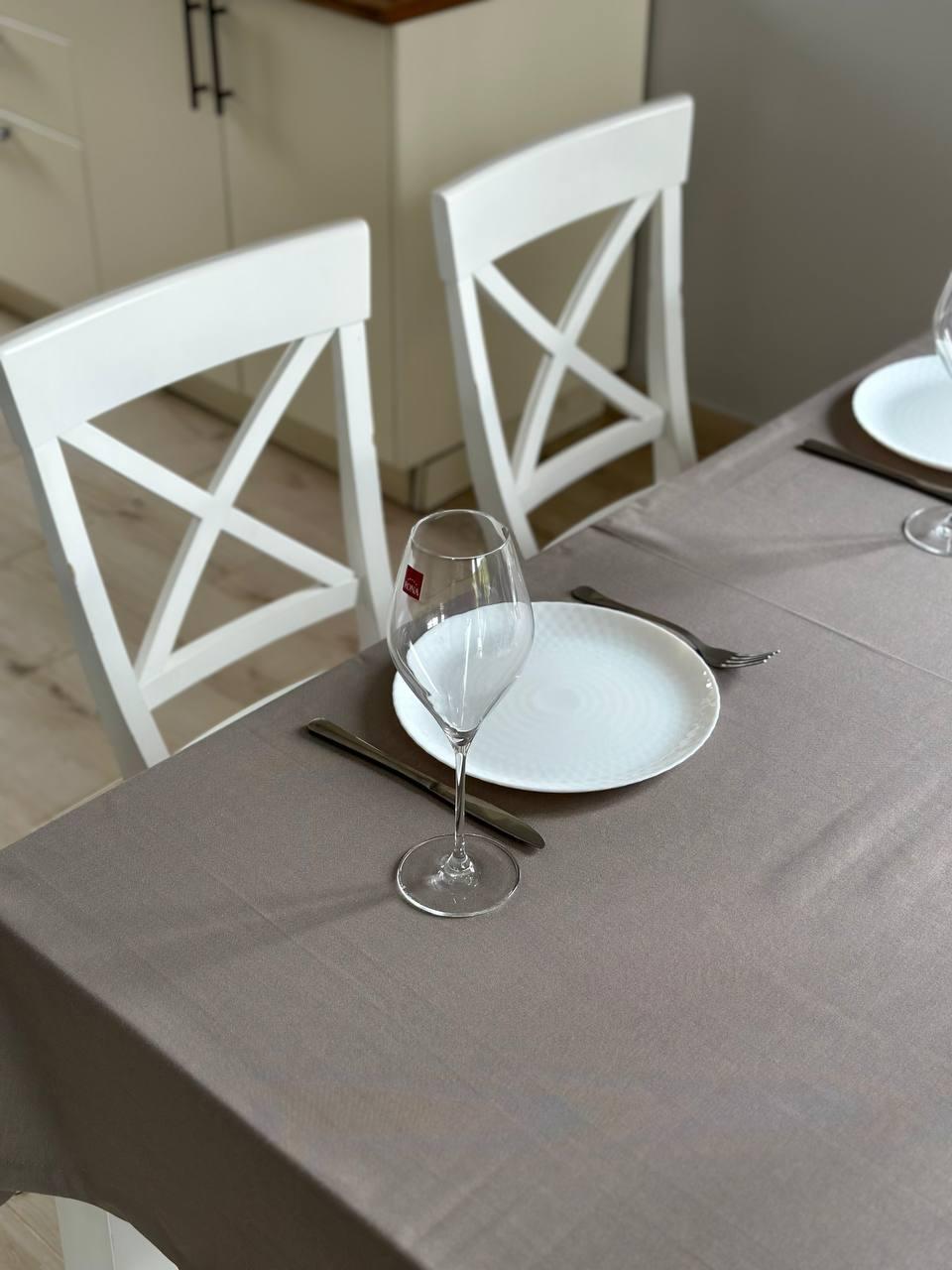 Linen waterproof tablecloth with Teflon, Geometry collection, luxury quality (custom or standard size)