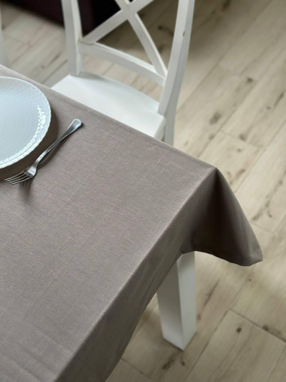 Linen waterproof tablecloth with Teflon, Geometry collection, luxury quality (custom or standard size)