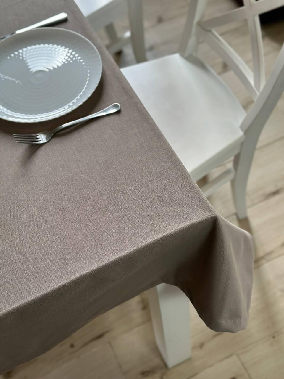 Linen waterproof tablecloth with Teflon, Geometry collection, luxury quality (custom or standard size)