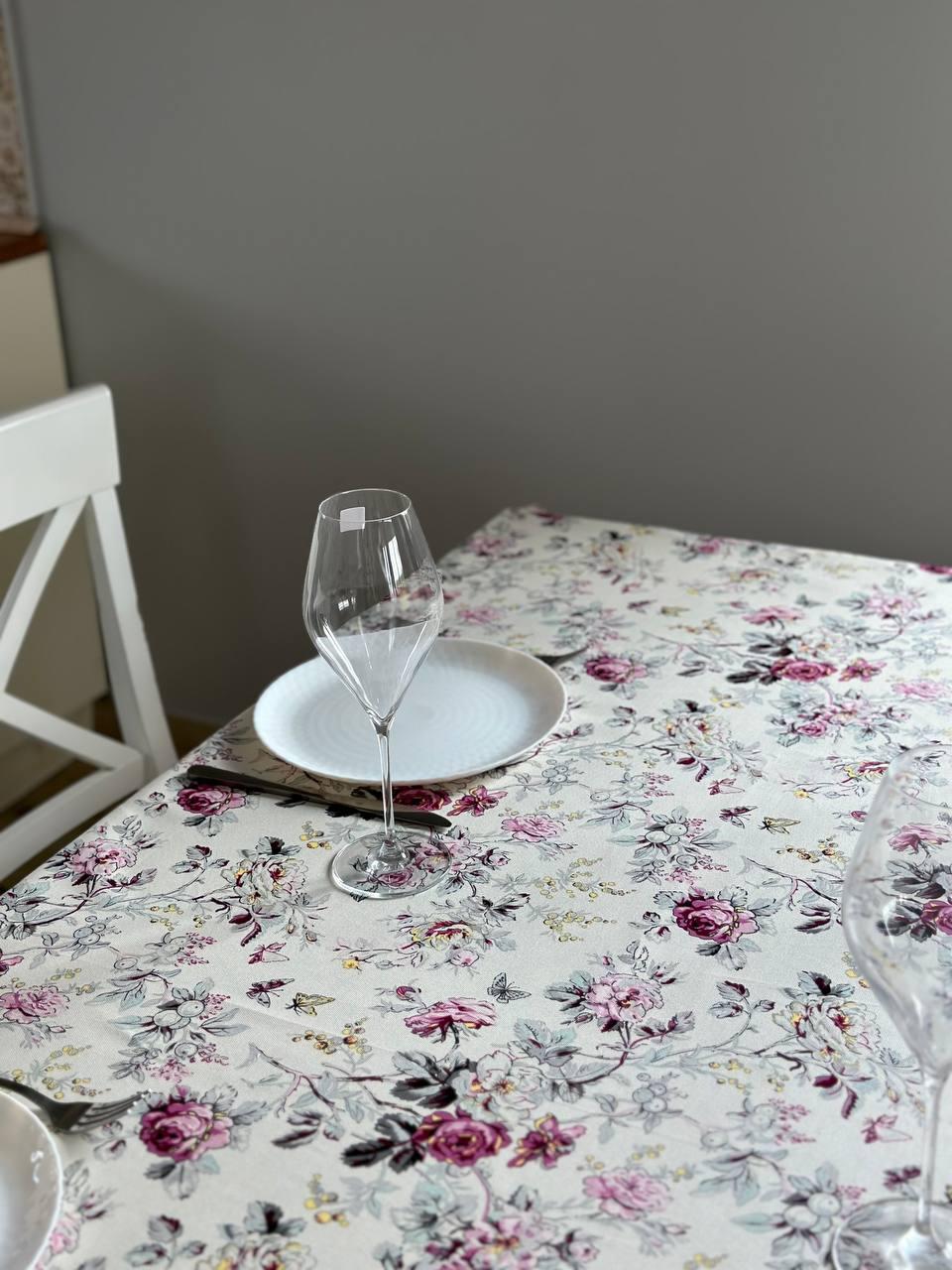 Linen waterproof tablecloth with Teflon, Geometry collection, luxury quality (custom or standard size)