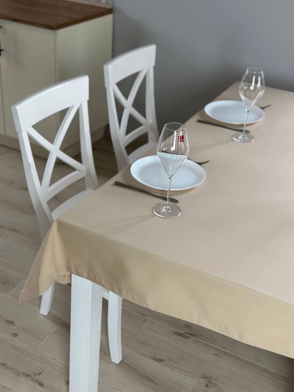 Linen waterproof tablecloth with Teflon, Geometry collection, luxury quality (custom or standard size)