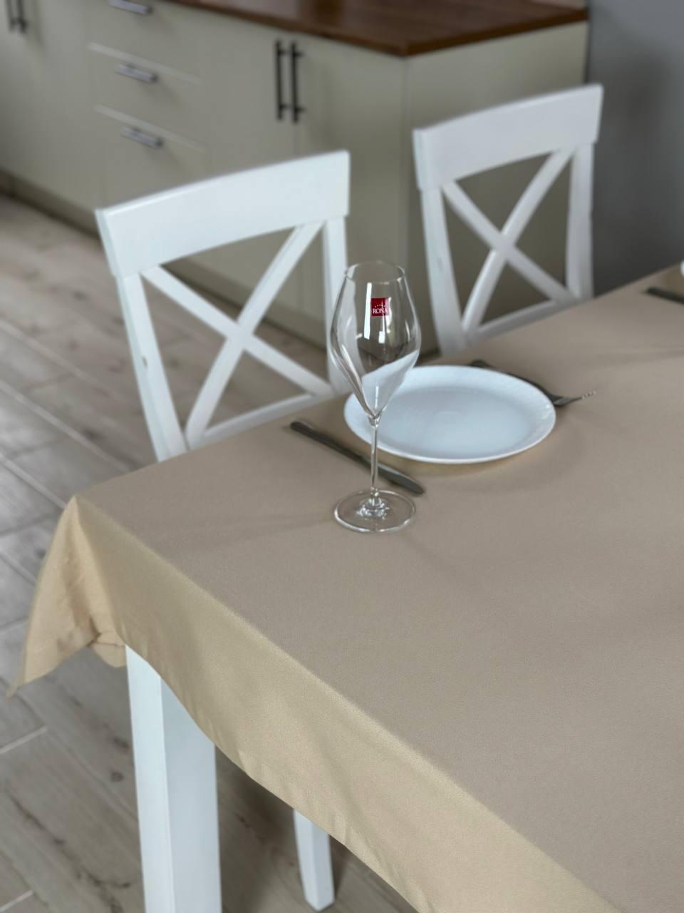 Linen waterproof tablecloth with Teflon, Geometry collection, luxury quality (custom or standard size)