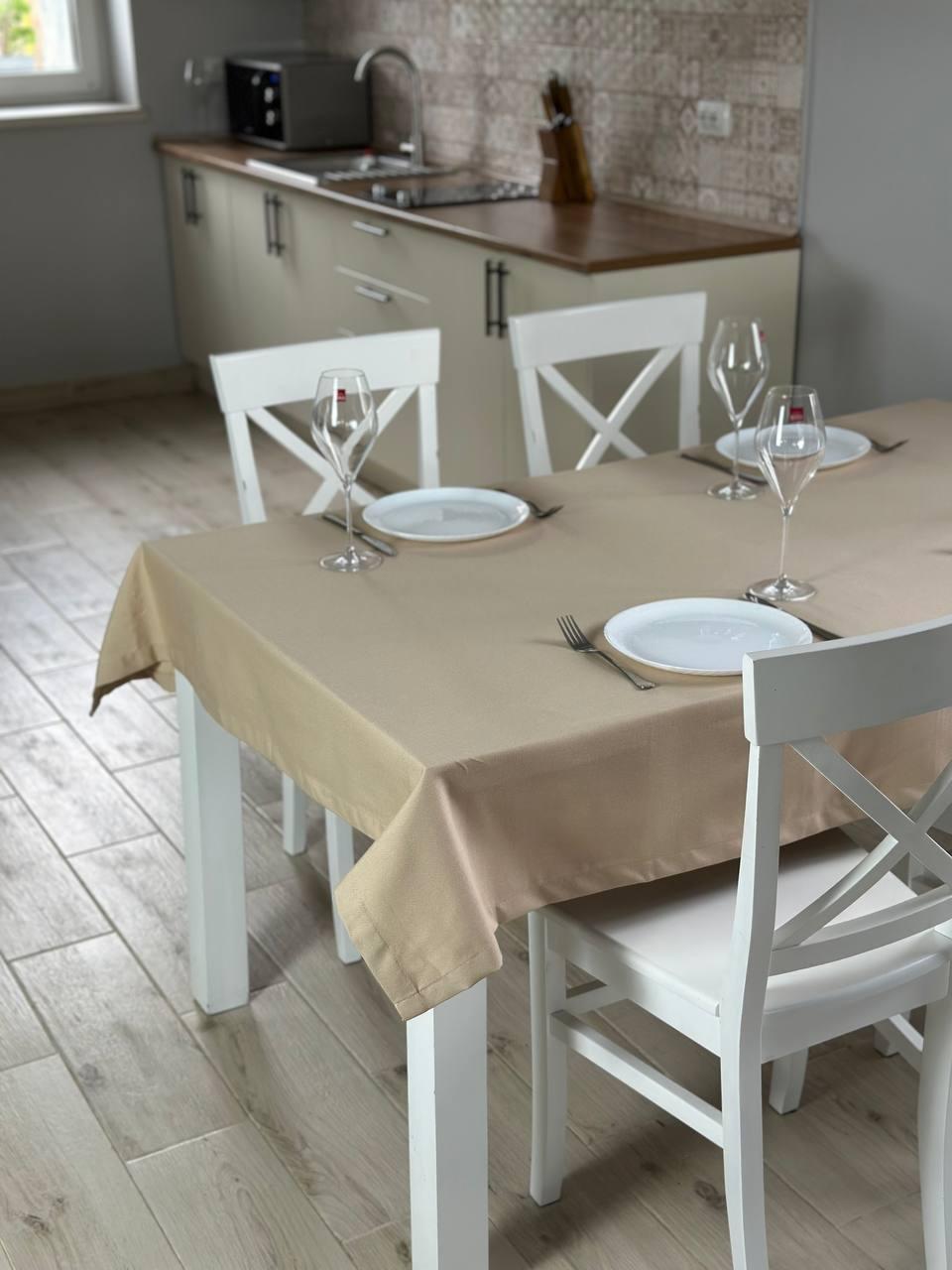 Linen waterproof tablecloth with Teflon, Geometry collection, luxury quality (custom or standard size)
