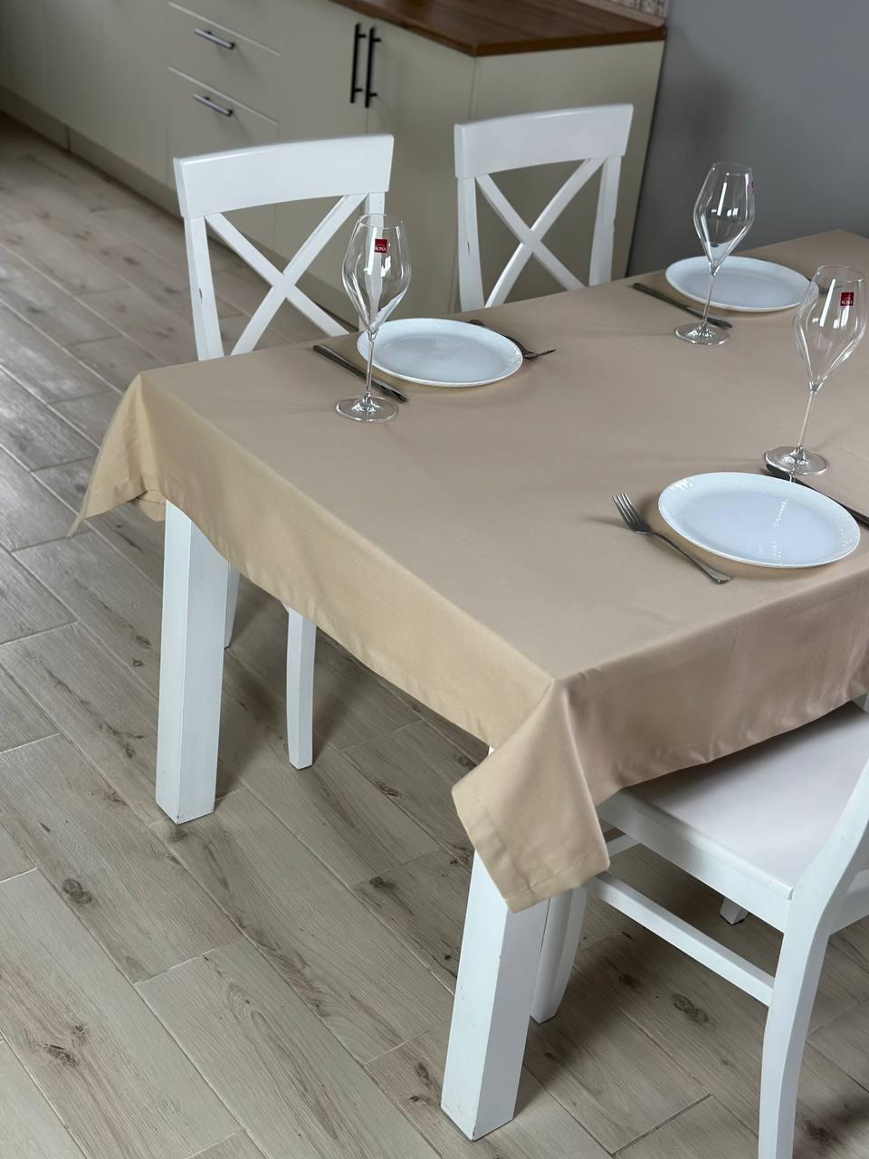 Linen waterproof tablecloth with Teflon, Geometry collection, luxury quality (custom or standard size)
