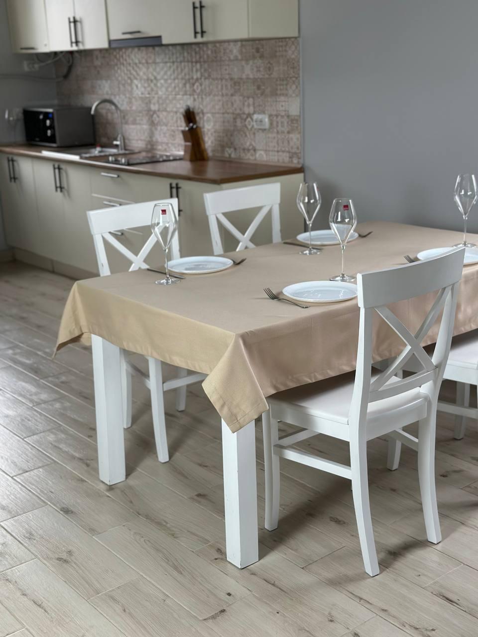 Linen waterproof tablecloth with Teflon, Geometry collection, luxury quality (custom or standard size)