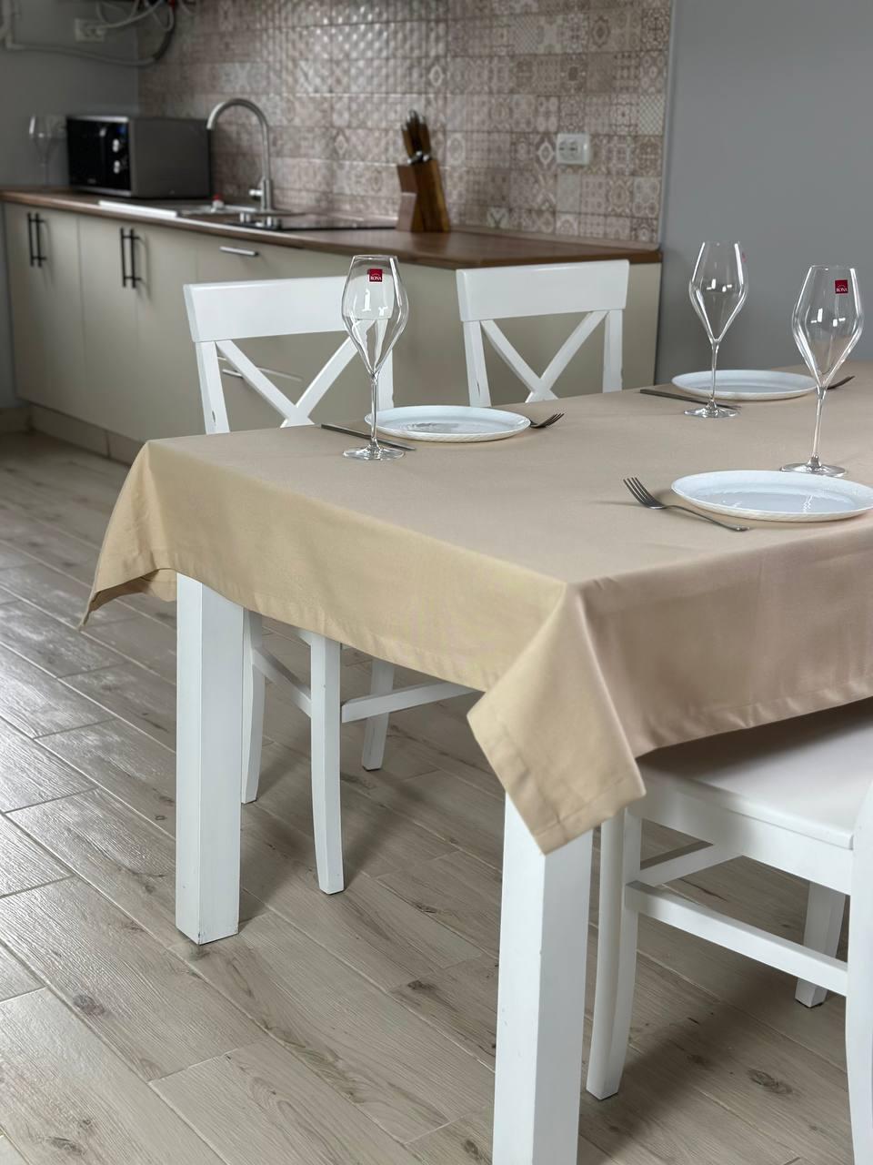 Linen waterproof tablecloth with Teflon, Geometry collection, luxury quality (custom or standard size)