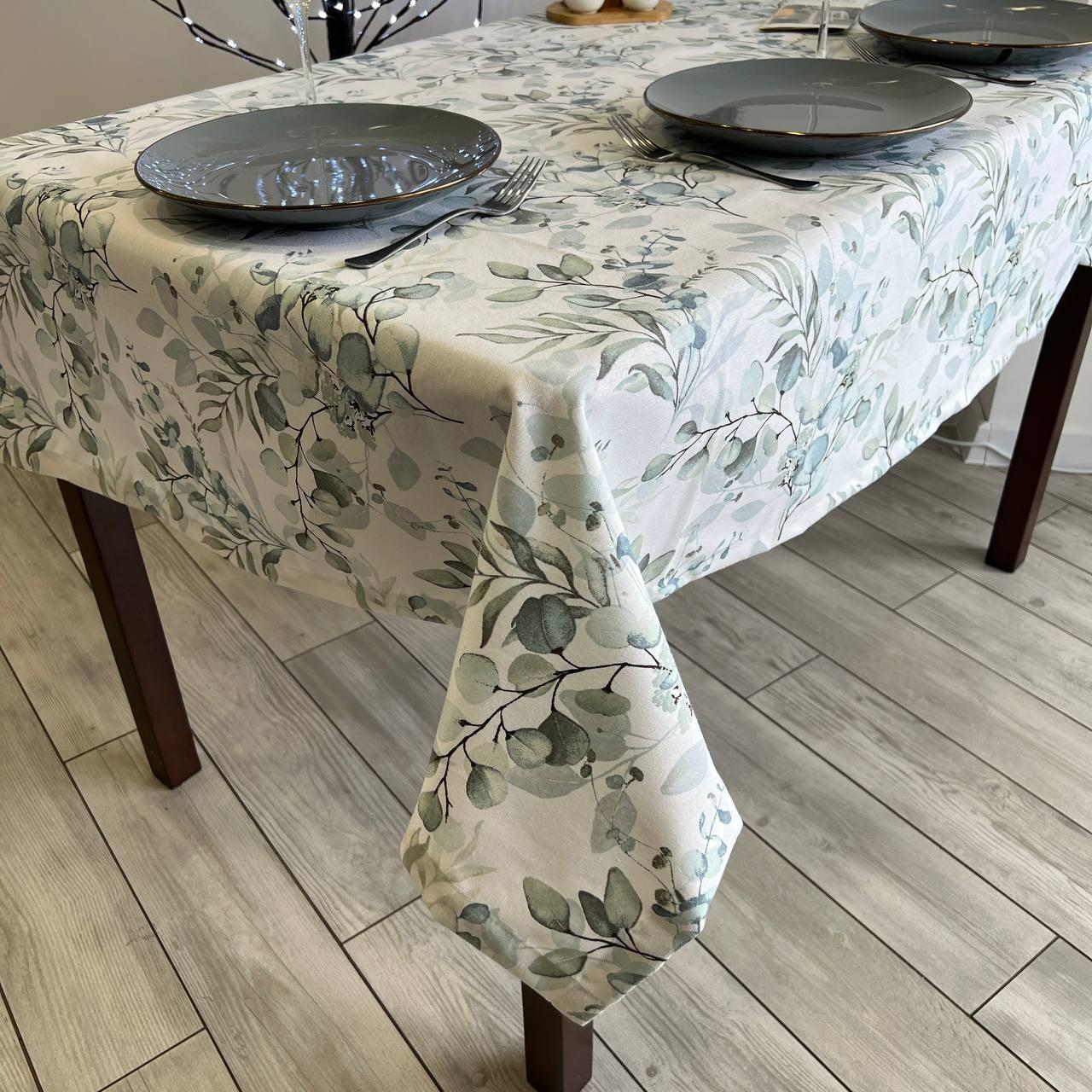 Linen waterproof tablecloth with Teflon, Geometry collection, luxury quality (custom or standard size)