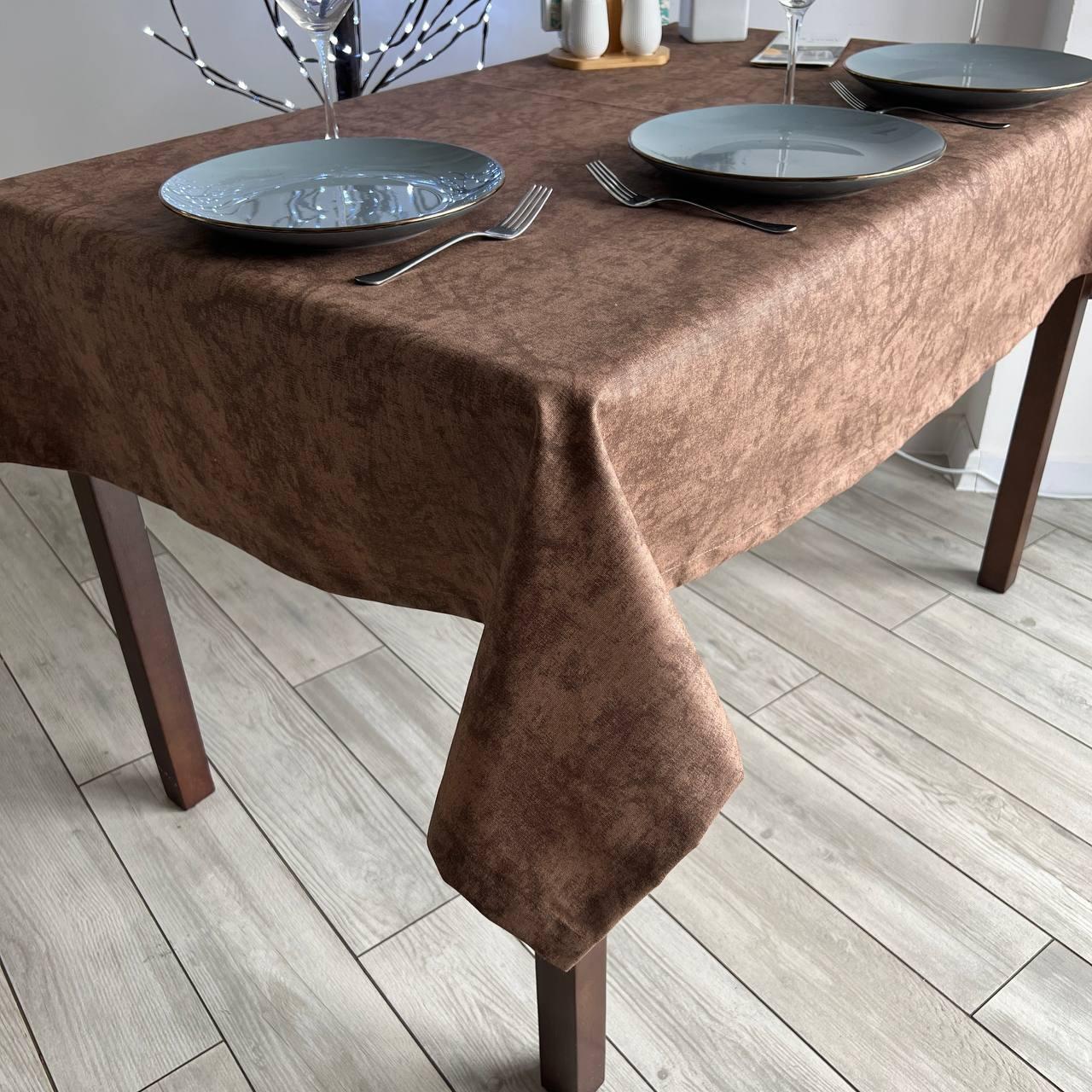Linen waterproof tablecloth with Teflon, Geometry collection, luxury quality (custom or standard size)