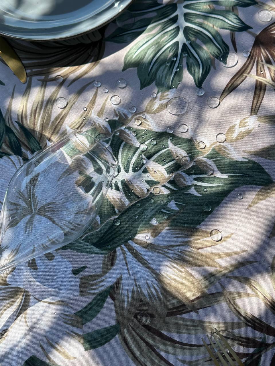 Linen waterproof tablecloth with Teflon, Geometry collection, luxury quality (custom or standard size)