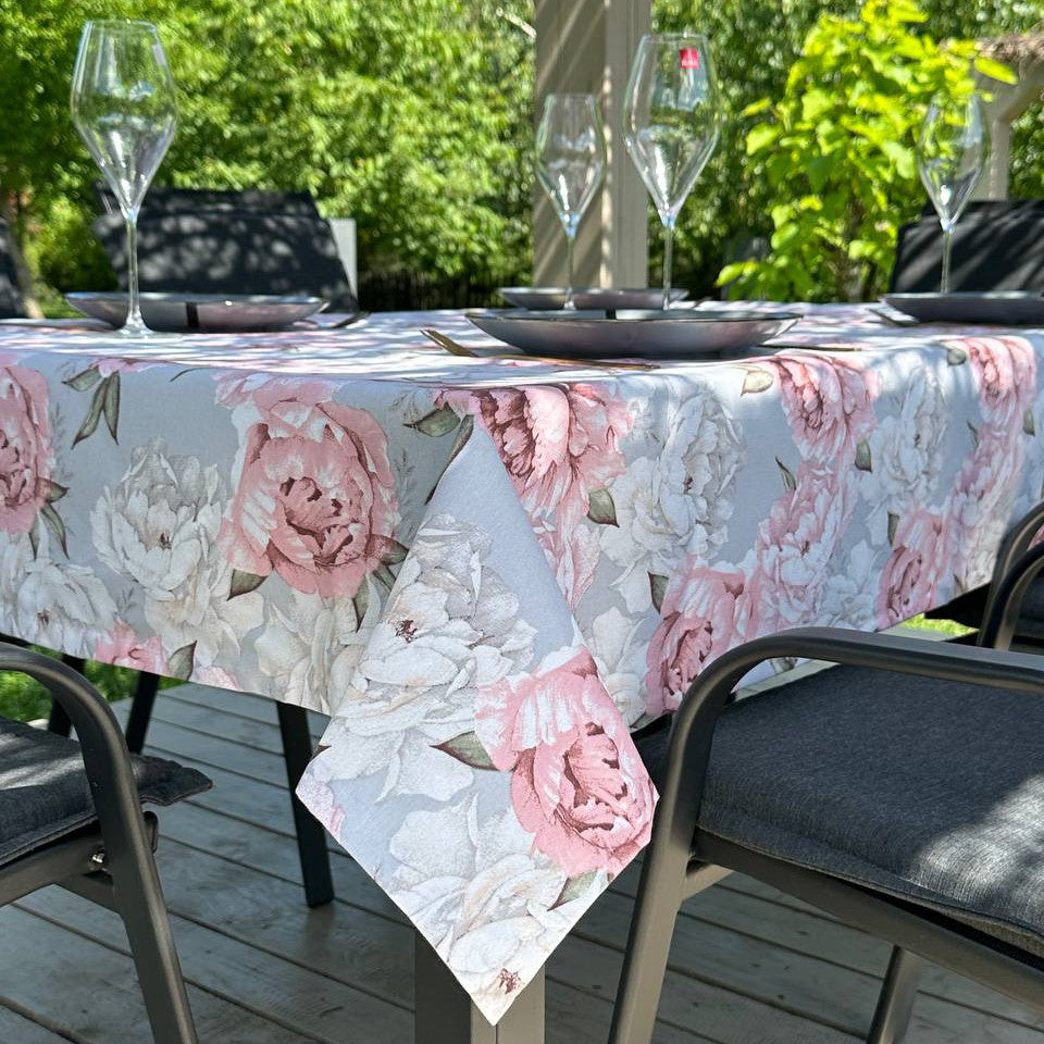 Linen waterproof tablecloth with Teflon, Geometry collection, luxury quality (custom or standard size)