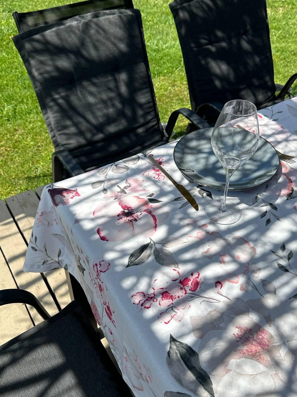 Linen waterproof tablecloth with Teflon, Geometry collection, luxury quality (custom or standard size)