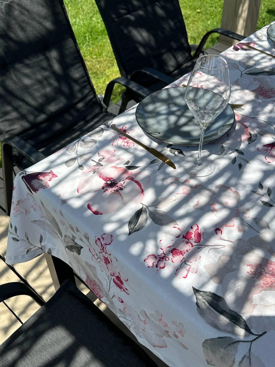 Linen waterproof tablecloth with Teflon, Geometry collection, luxury quality (custom or standard size)