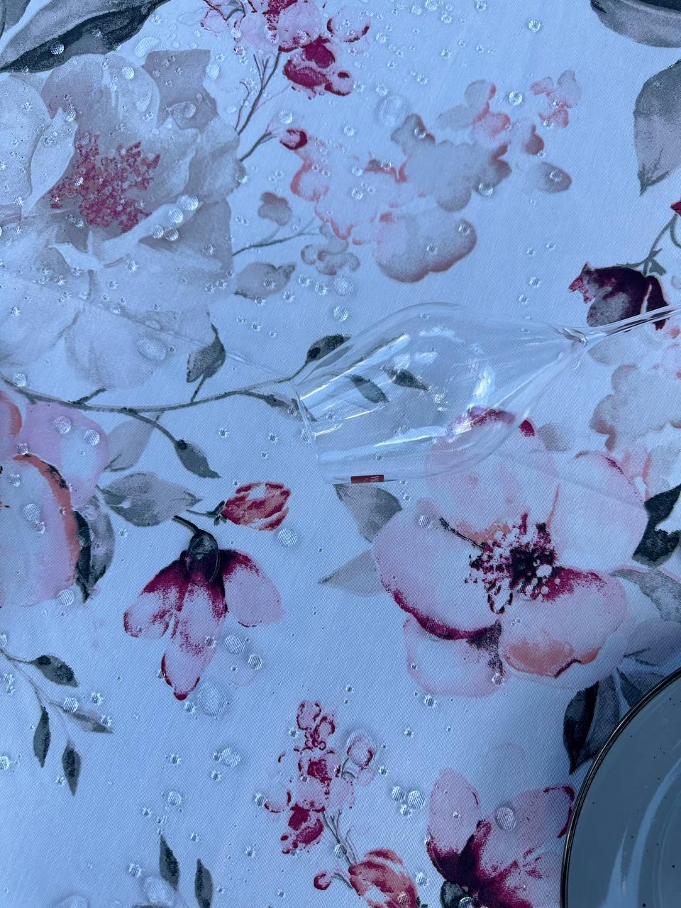 Linen waterproof tablecloth with Teflon, Geometry collection, luxury quality (custom or standard size)