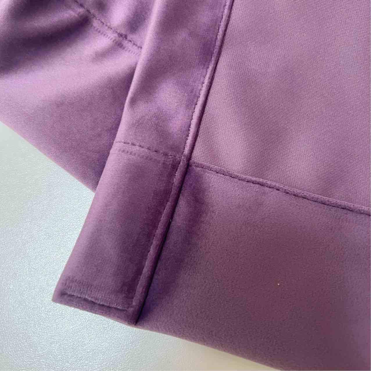 Velvet plain curtains, dark lavender color