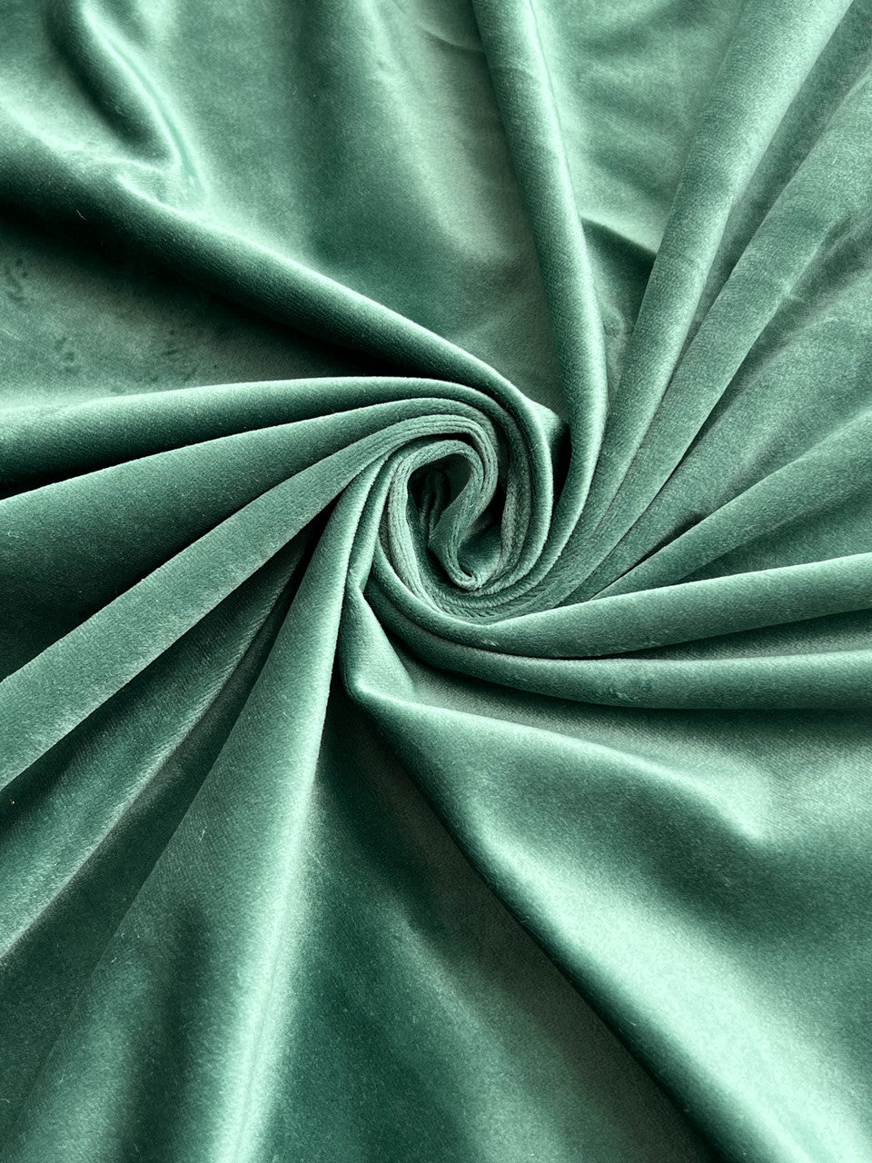 Velvet plain curtains, emerald green color