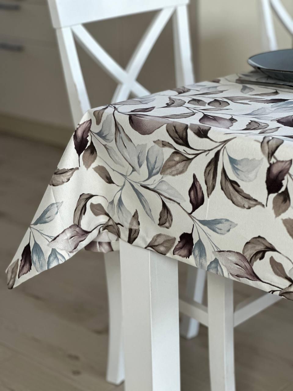 Linen waterproof tablecloth with Teflon, Geometry collection, luxury quality (custom or standard size)