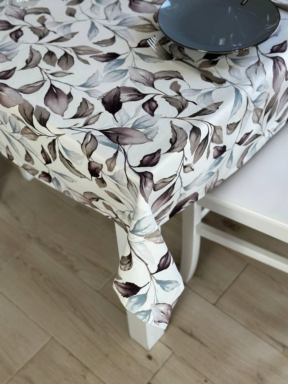 Linen waterproof tablecloth with Teflon, Geometry collection, luxury quality (custom or standard size)