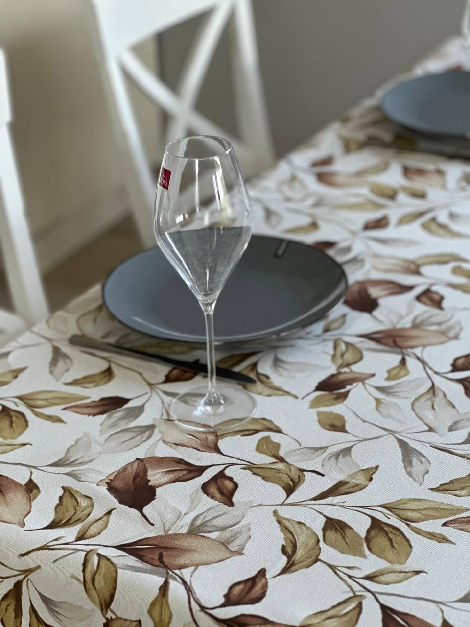Linen waterproof tablecloth with Teflon, Geometry collection, luxury quality (custom or standard size)