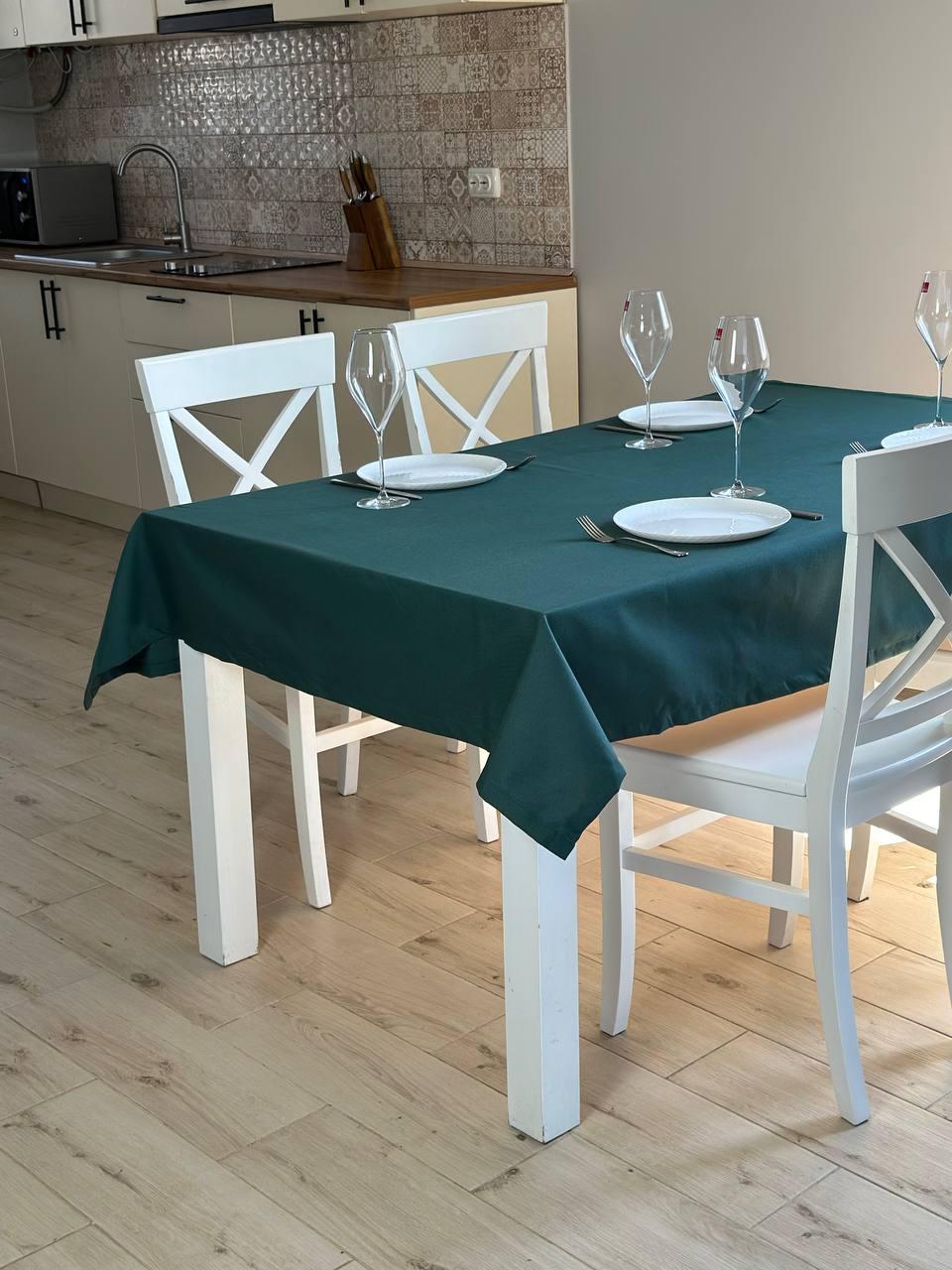 Linen waterproof tablecloth with Teflon, Geometry collection, luxury quality (custom or standard size)