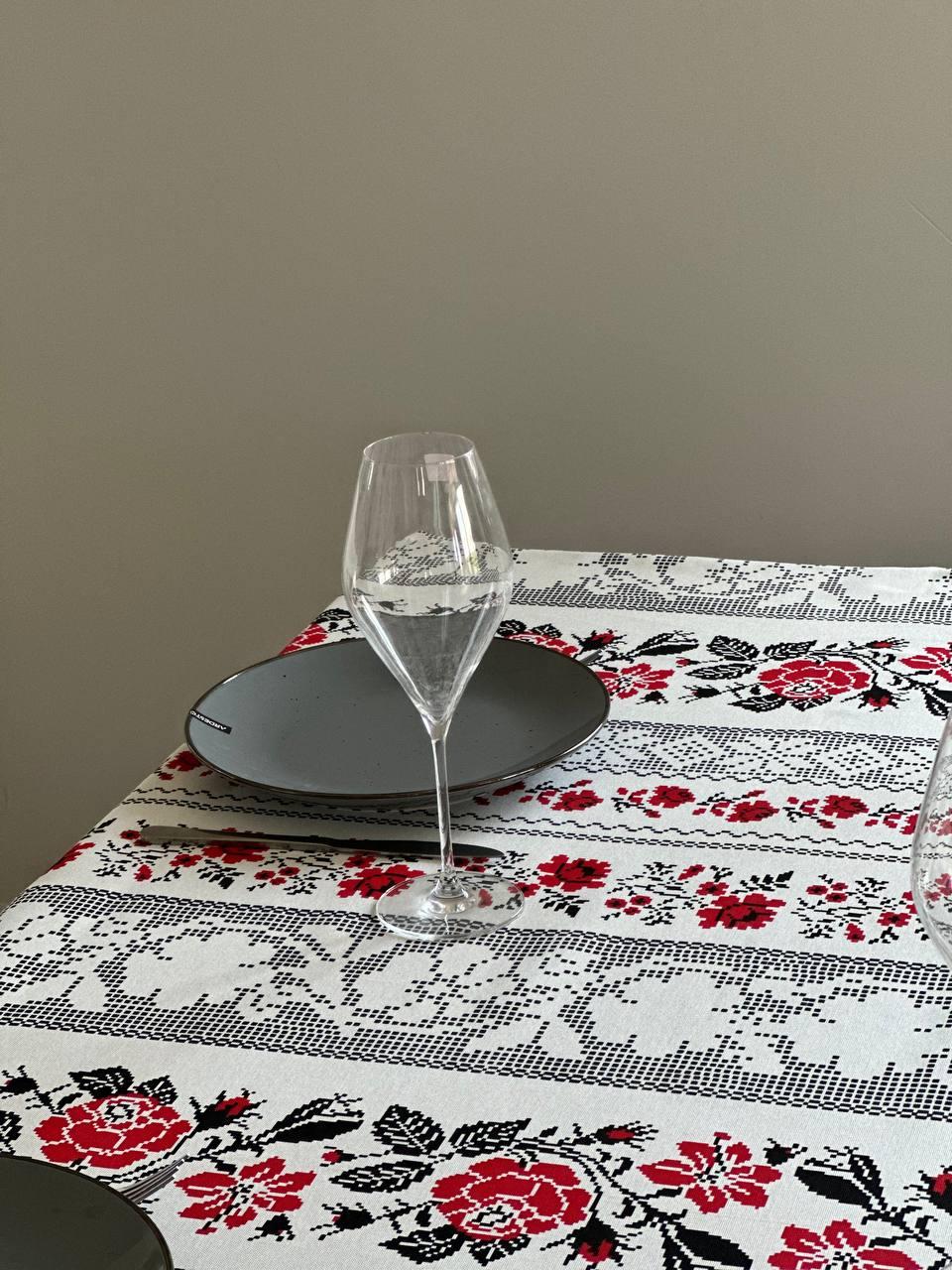 Linen waterproof tablecloth with Teflon, Geometry collection, luxury quality (custom or standard size)