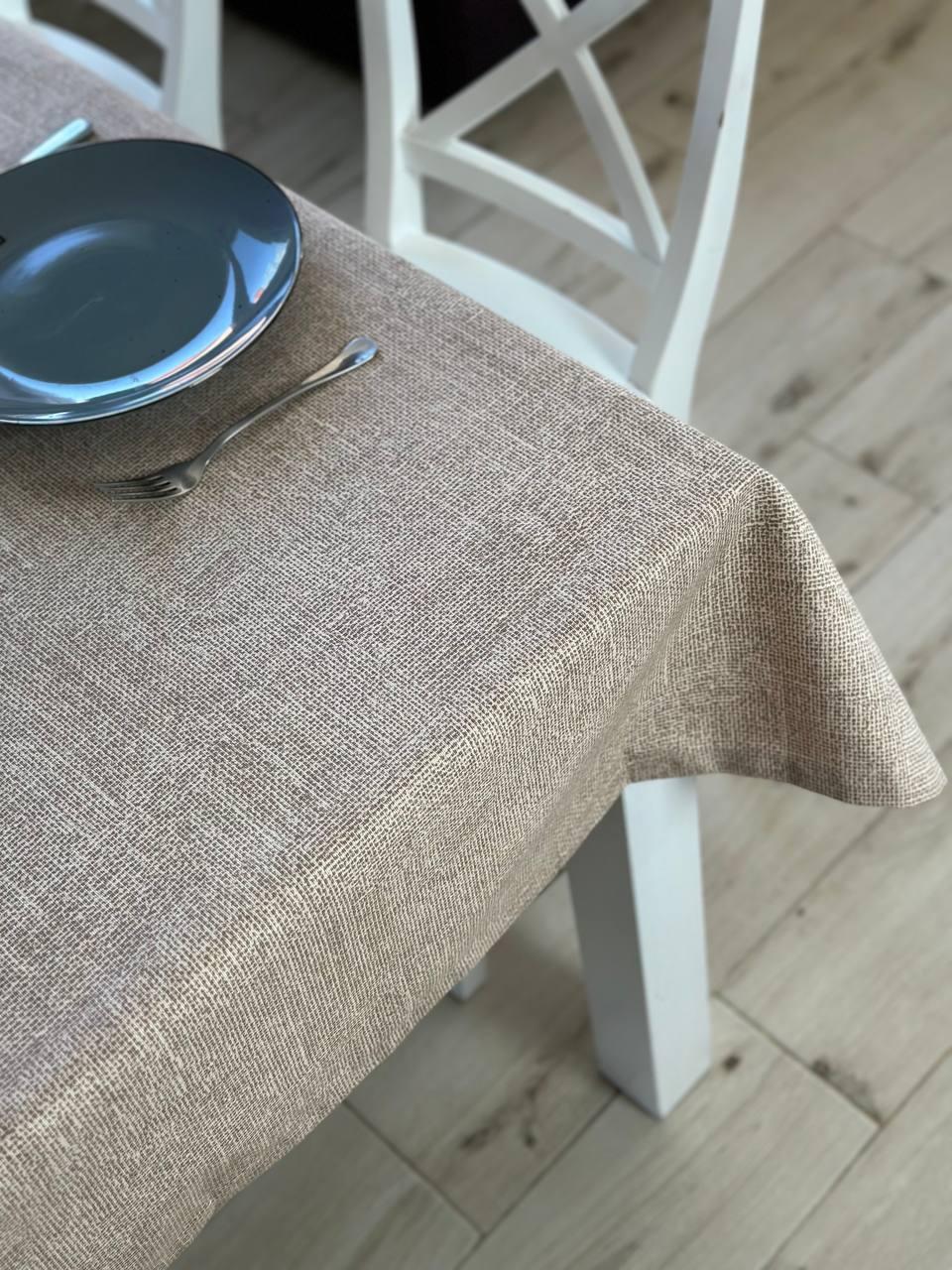 Linen waterproof tablecloth with Teflon, Geometry collection, luxury quality (custom or standard size)