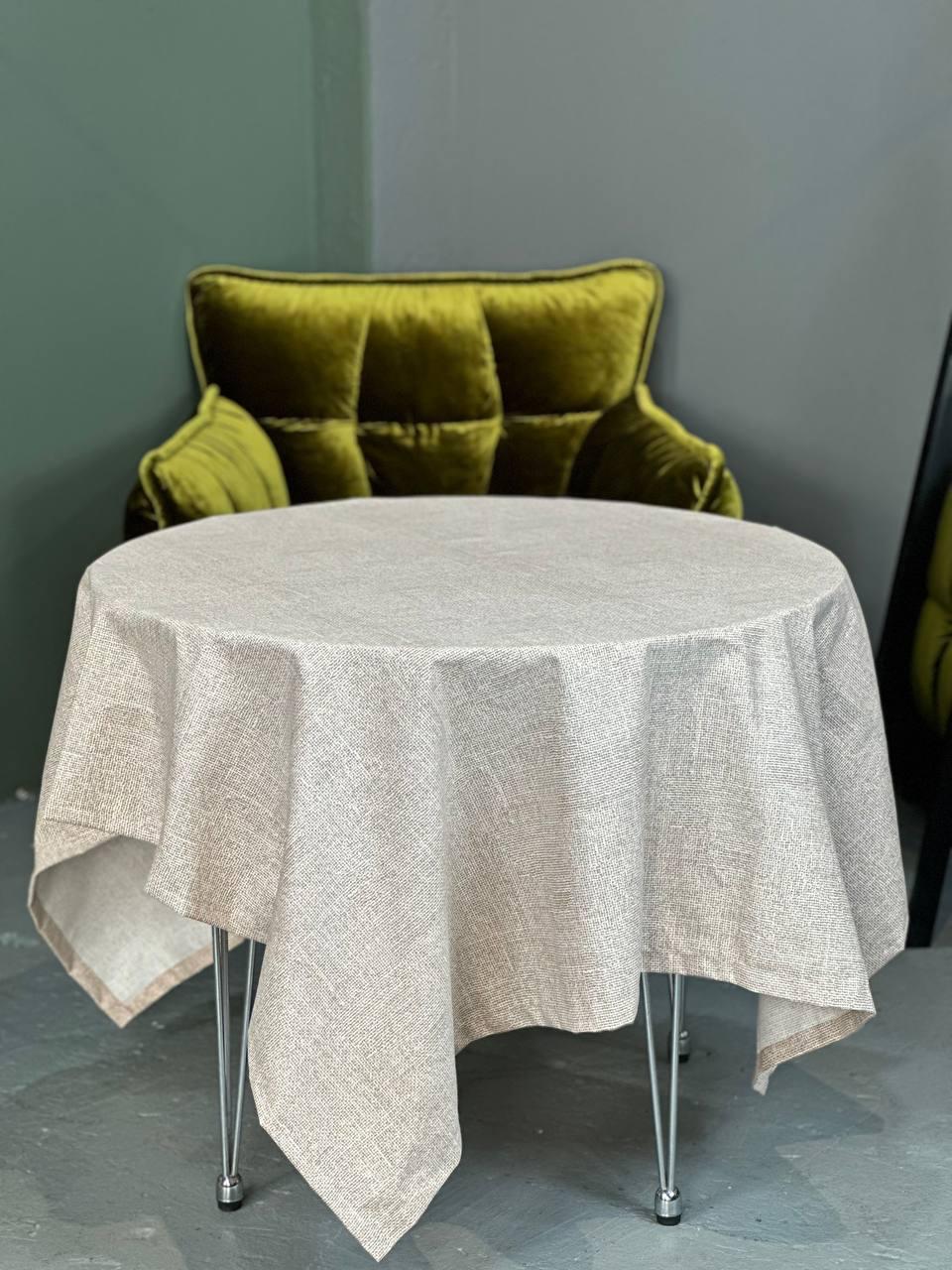 Linen waterproof tablecloth with Teflon, Geometry collection, luxury quality (custom or standard size)