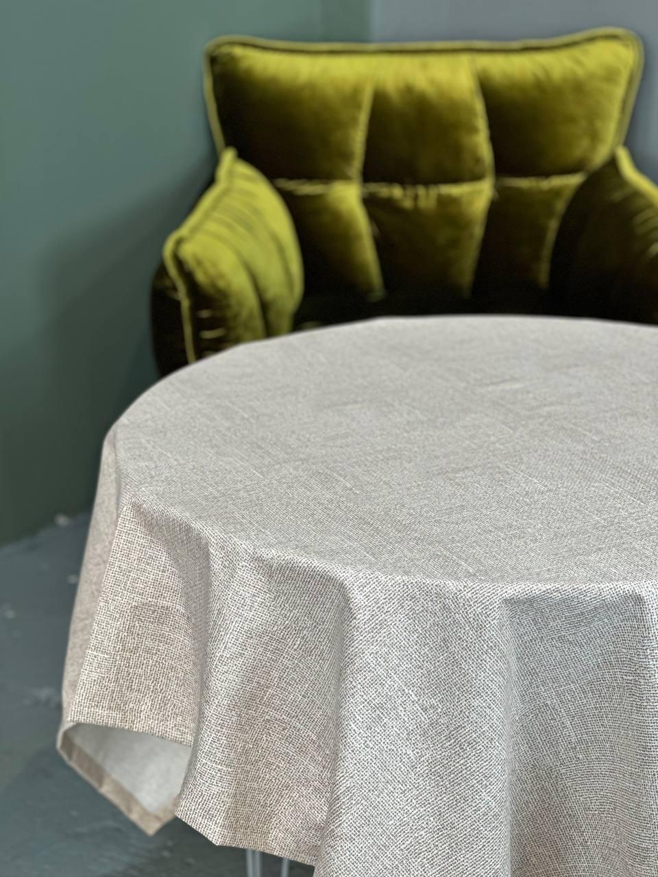 Linen waterproof tablecloth with Teflon, Geometry collection, luxury quality (custom or standard size)