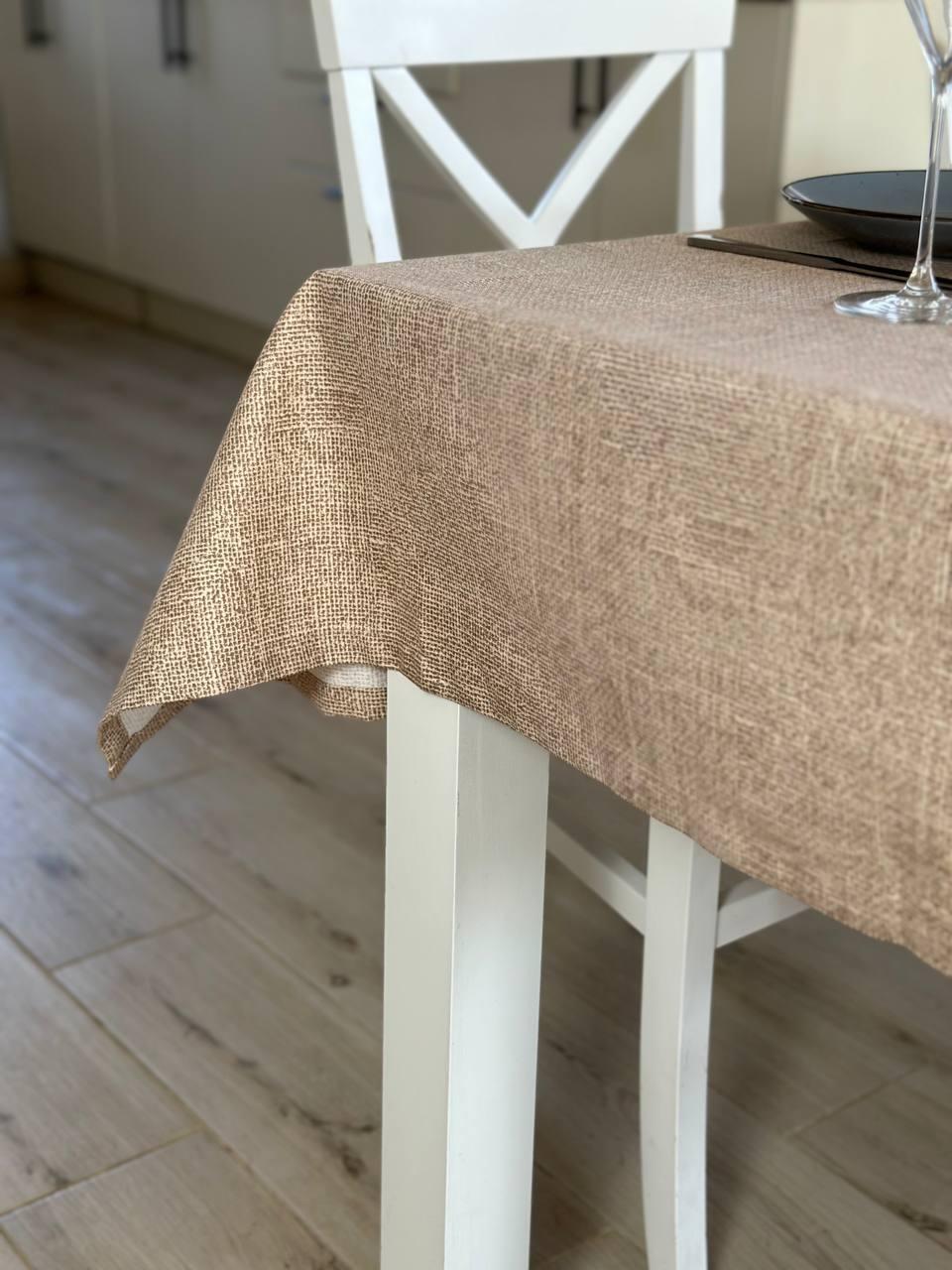 Linen waterproof tablecloth with Teflon, Geometry collection, luxury quality (custom or standard size)
