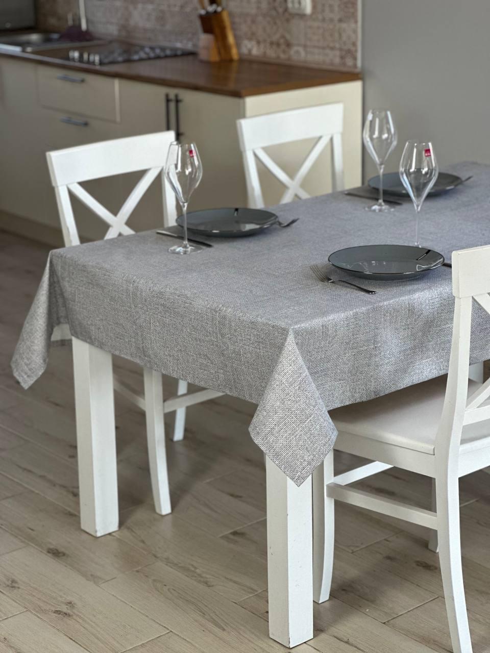 Linen waterproof tablecloth with Teflon, Geometry collection, luxury quality (custom or standard size)